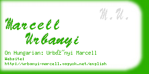 marcell urbanyi business card